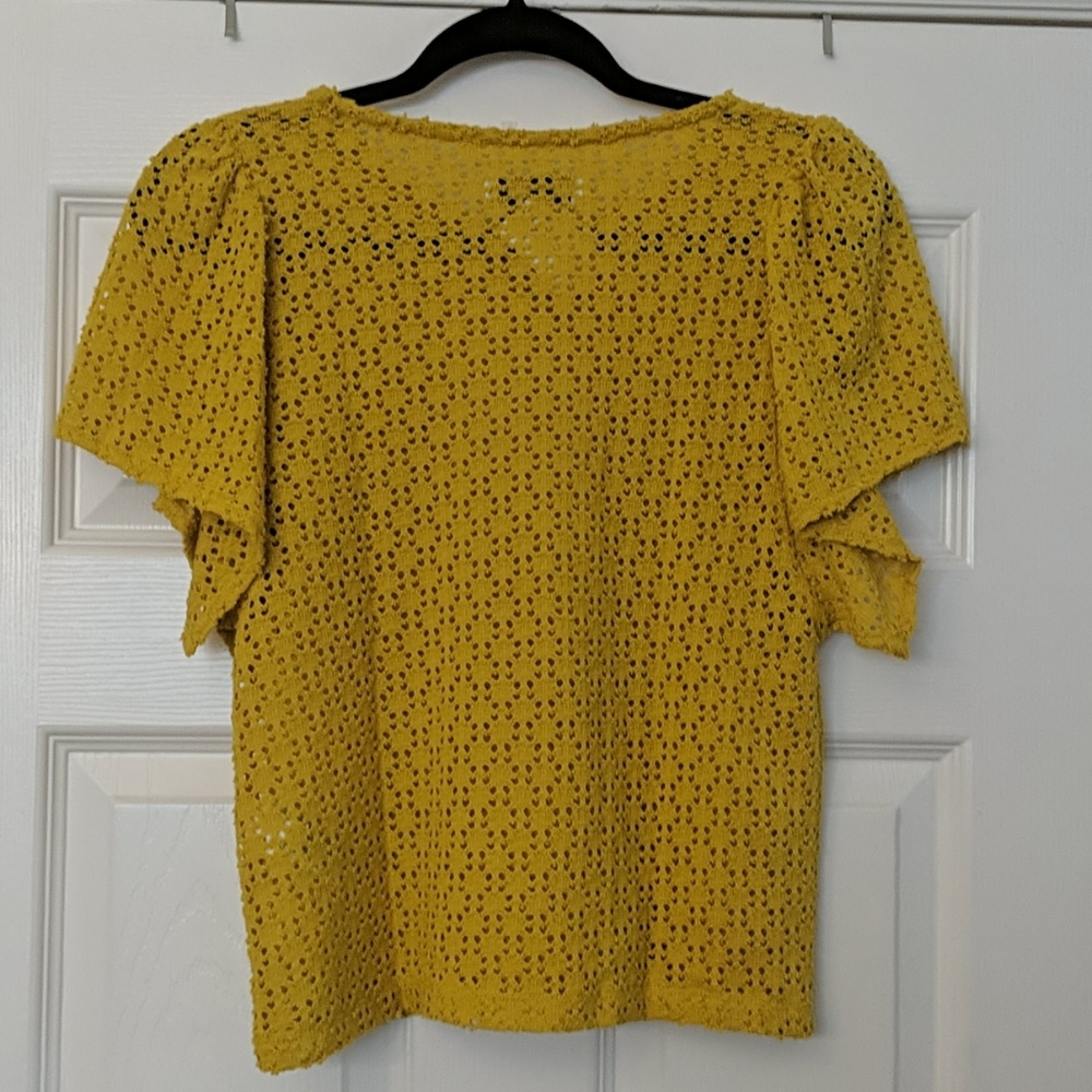 *Sold*MADEWELL Texture & Thread Eyelet Ruffle Top - Picture 6 of 6